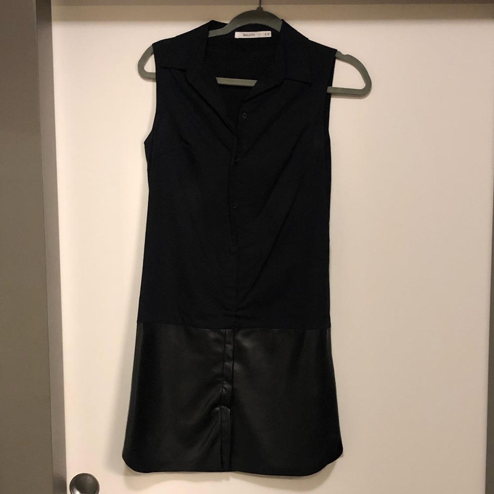 Bailey 44 dress size XS, faux leather mini dress